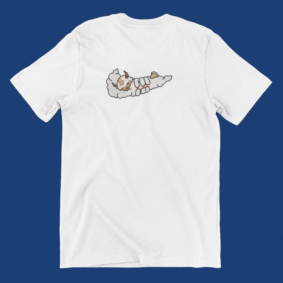 New- White&black Embroidered anime box T-shirt - Picture 2 of 3